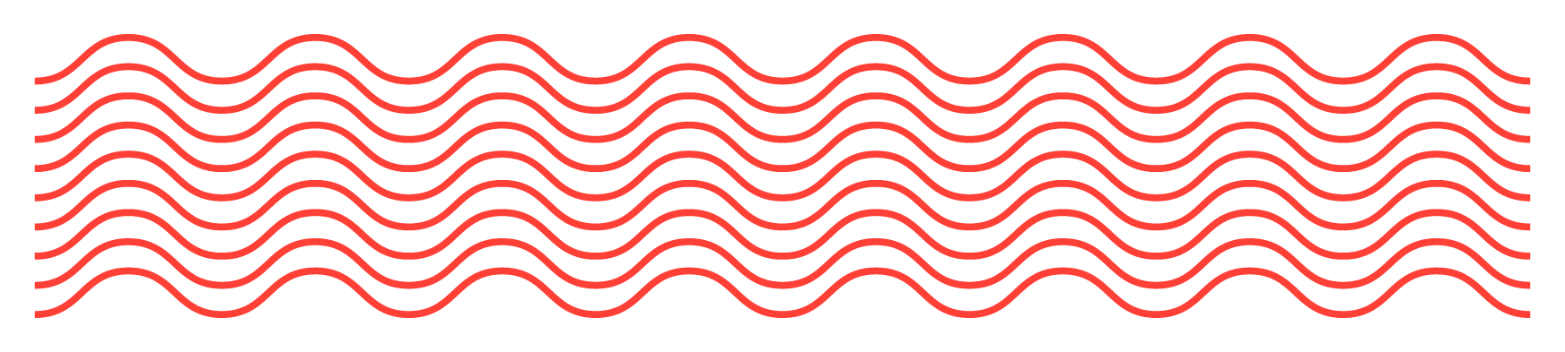 Red waves pattern design