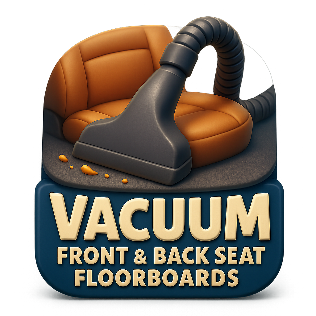Vacuum Front & Back Floorboards
